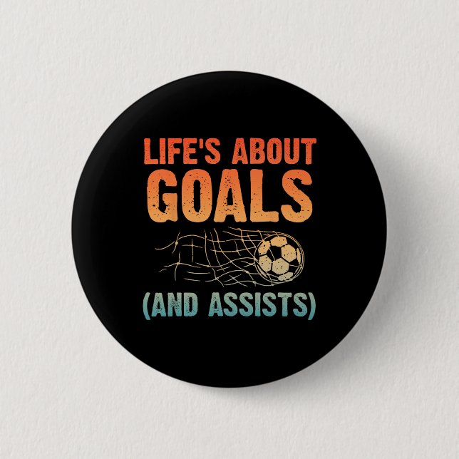 Coole Fußball-Kunst für Männer Frauen Fußball-Fans Button (Vorderseite)