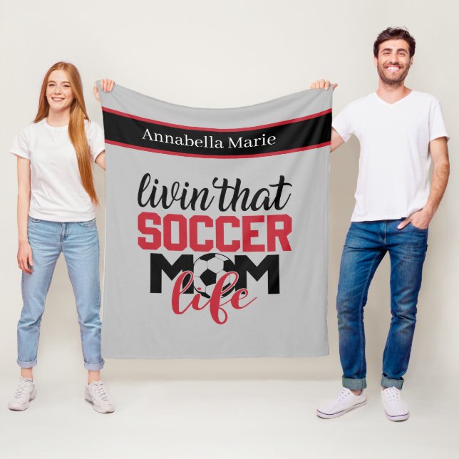 coole Fußball-Mama gibt Namen für Sportarten Fleecedecke (Beispiel)