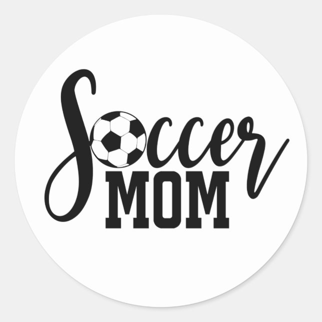 coole Fußball-Mama Sportart Runder Aufkleber (Vorderseite)