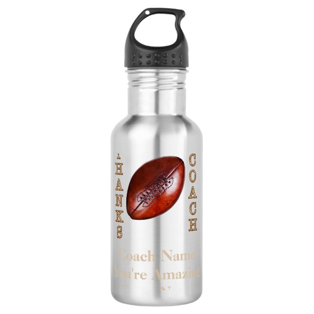 Coole Fußball-Trainer-Geschenk-Ideen Edelstahlflasche (Vorderseite)