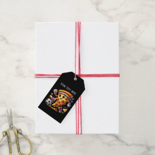 Coole Fußballfans Pizza-Party  Geschenkanhänger