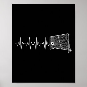 Coole Fußballkunst für Männer Frauen Fußballfans F Poster