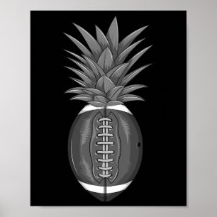 Coole Fußbyll-Ananas Lustiger Kick Byll Fan Athlet Poster
