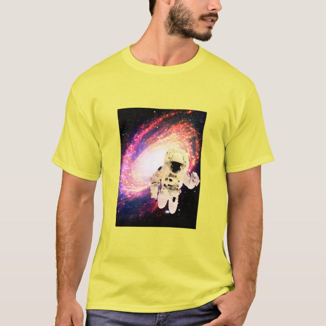 coole Galaxie-Farben Astronauten Weltraum Geek Shi T-Shirt (Vorderseite)