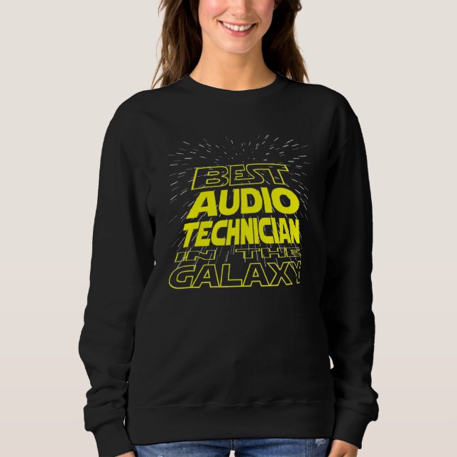 Coole Galaxy Job für Tontechniker Sweatshirt (Vorderseite)