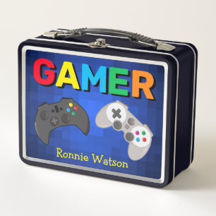 Coole GAMER Kids   PERSONALISIERT Metall Brotdose
