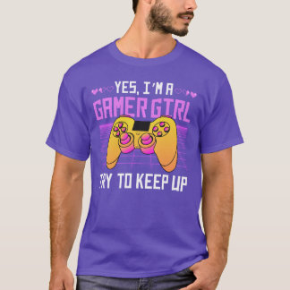 Coole Gamerin für Frauen Mädchen Gaming Videospiel T-Shirt