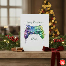 Coole Gaming-Weihnachtskarte Personalisiert Urlaub