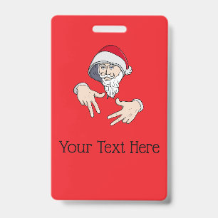 Coole Gangsta Hip Hop Hand Rap Santa Claus Ausweis