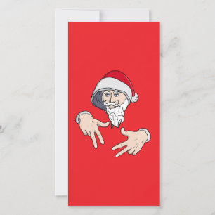 Coole Gangsta Hip Hop Hand Rap Santa Claus Feiertagskarte