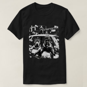 Coole Gangster-Hunde Retro Hip Hop T-Shirt