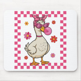 Coole Gans mit Bubblegum Mousepad