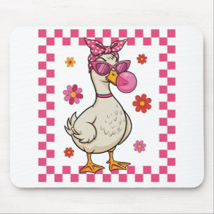 Coole Gans mit Bubblegum Mousepad