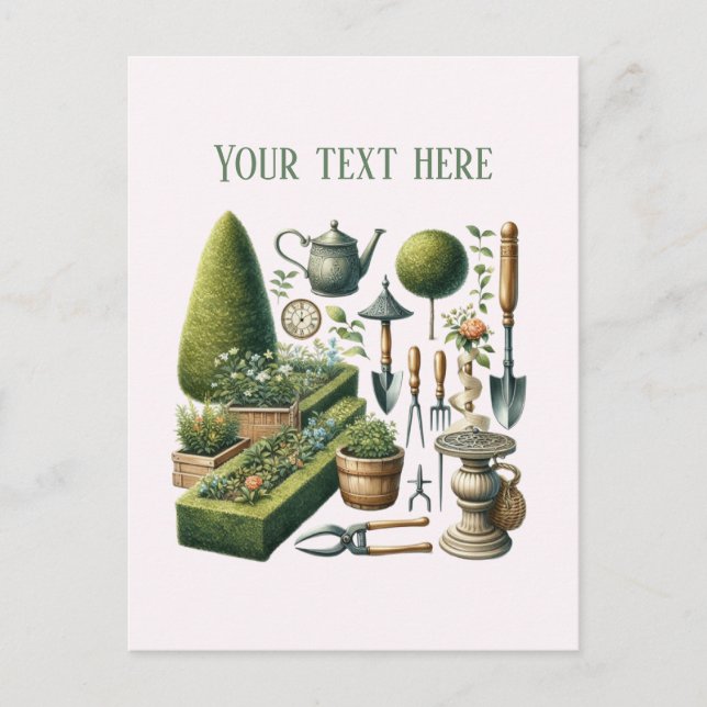 Coole Gartenlandschaftsgestaltung anpassbare Postk Postkarte (Vorderseite)