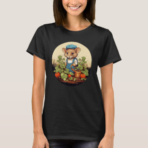 Coole Gartenmaus mit Tomate für die Gartensaison T-Shirt