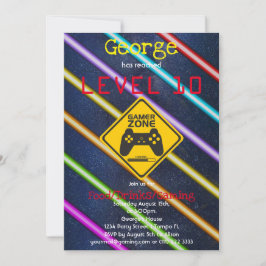 Coole Geburtstagsparty des Fun Gaming Boys Einladung