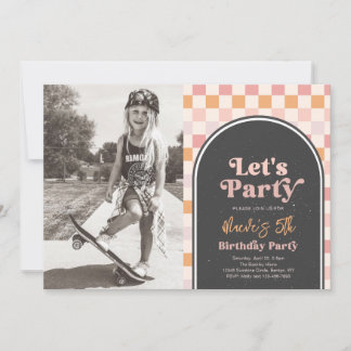 Coole Geburtstagsparty von Mädchen | Skater Girl Einladung
