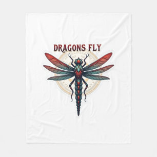 Coole gedrehte Steampunkdragonfly - Drachen fliege Fleecedecke