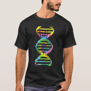 Coole Gefärbte Krawatte DNA Helix Funny Genetics R T-Shirt