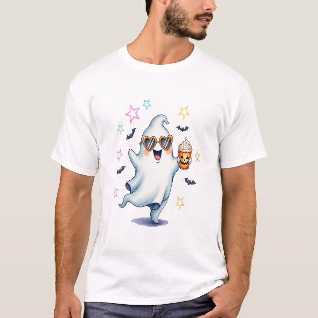 Coole Geist Halloween Stimmung T-Shirt (Vorderseite)