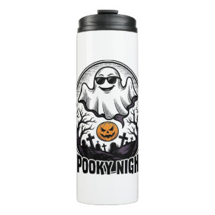 Coole Geist Halloween Vintage Gravur Tee Art_1 Thermosbecher
