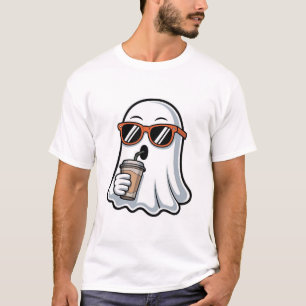 Coole Geist Orange Sonnenbrille Eiskaffee Hallowee T-Shirt