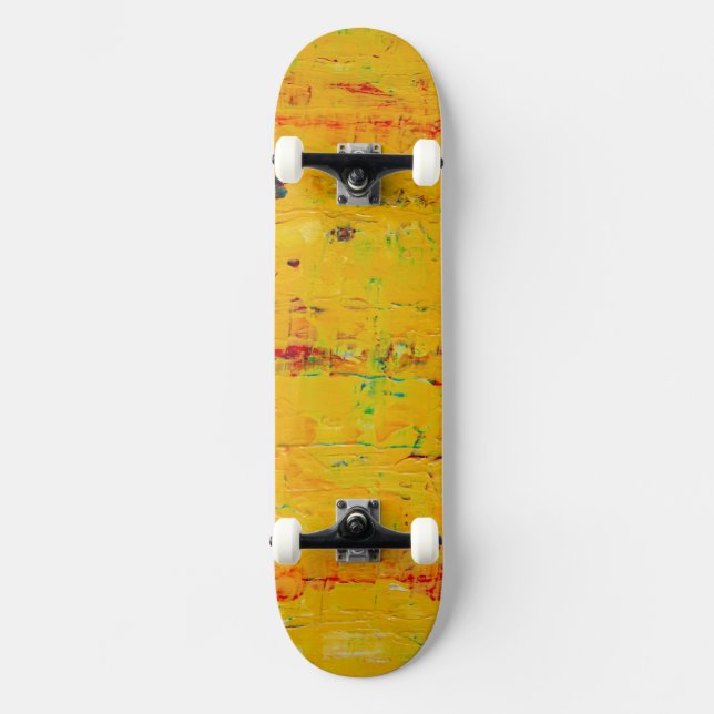 Coole Gelbe Ästhetik Skateboard (Vorderseite)
