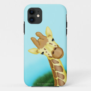 Coole gelbe Giraffe auf blauem Hintergrund Case-Mate iPhone Hülle