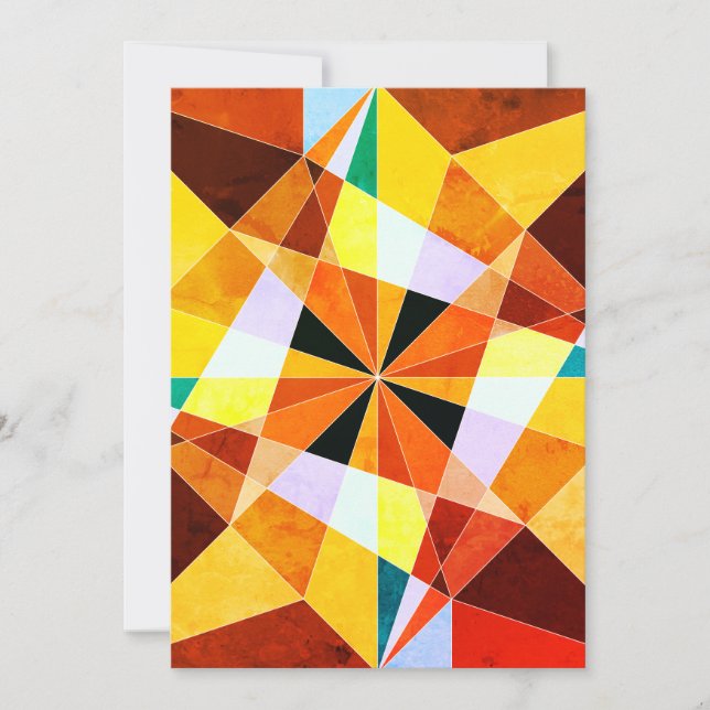 Coole geometrische Formen in warmen Farben (Vorderseite)