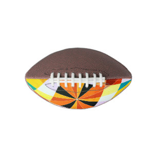 Coole geometrische Formen in warmen Farben Football