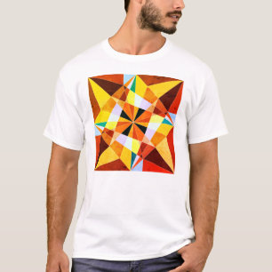 Coole geometrische Formen in warmen Farben T-Shirt
