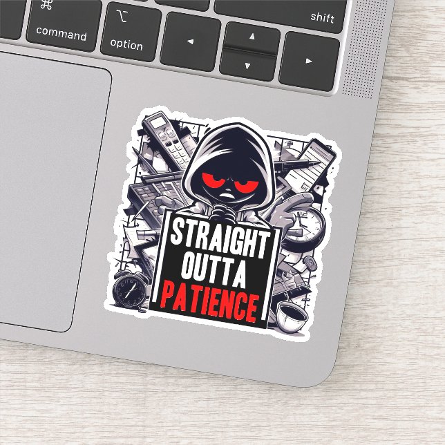 Coole geradeaus Geduld Aufkleber (Detail)