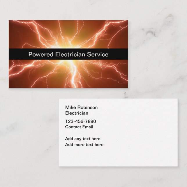 Coole Geschäftskarten der modernen Elektrotechnik Visitenkarte (Vorne/Hinten)