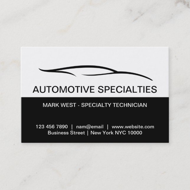 Coole Geschäftskarten für moderne Automobil-Spezia Visitenkarte (Vorderseite)