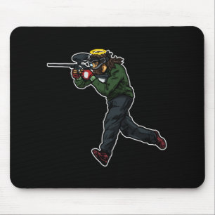 Coole Geschenkidee Jesus Paintball Mousepad