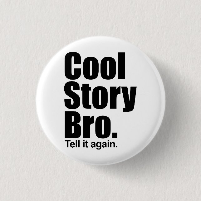 Coole Geschichte Bro. Knopf Button (Vorderseite)