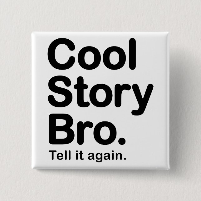 Coole Geschichte Bro. Knopf Button (Vorderseite)