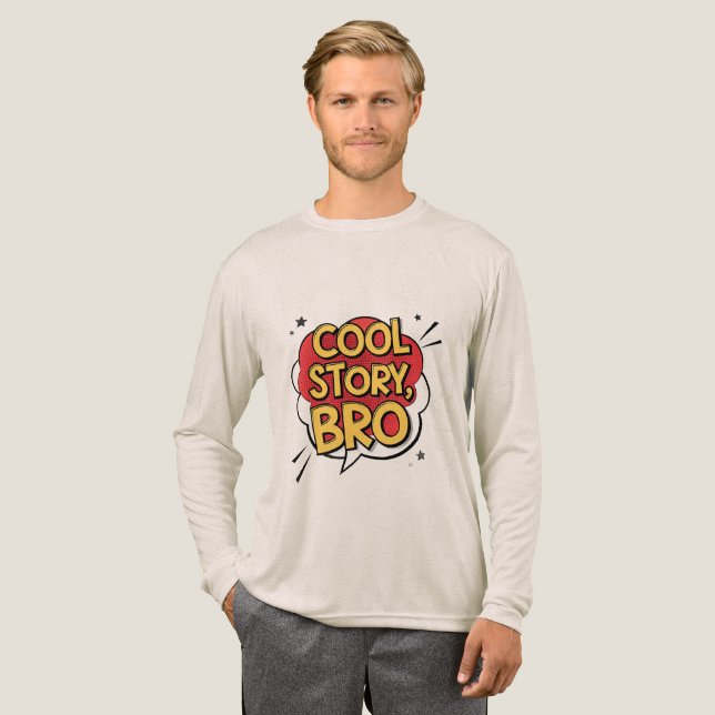 Coole Geschichte, Bruder Retro-Comic-Style-Typogra Tri-Blend Shirt (Volle Vorderseite)