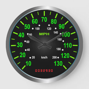 Coole Geschwindigkeitsmesser-Uhr Große Wanduhr