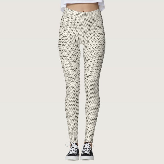 Coole gezogene Wirkung Weiße Leggings (Vorderseite)