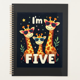 Coole Giraffe 5. Geburtstagsfeier 5 Jahre altes Kl Planer