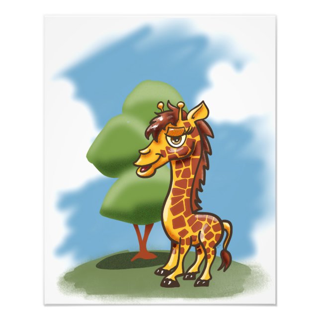 Coole Giraffe Foto drucken (Vorne)
