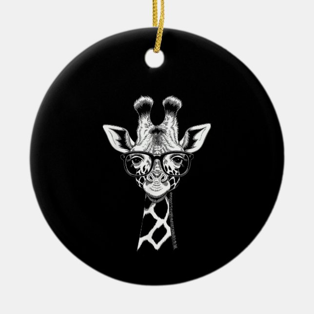 Coole Giraffe Graphic Lässig Summer Funny Niedlich Keramik Ornament (Vorne)