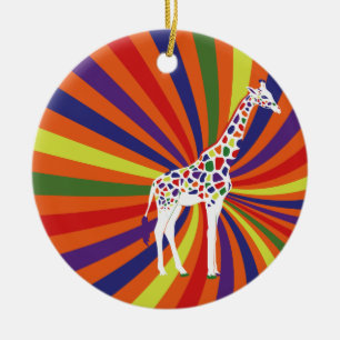 Coole Giraffe Keramik Ornament