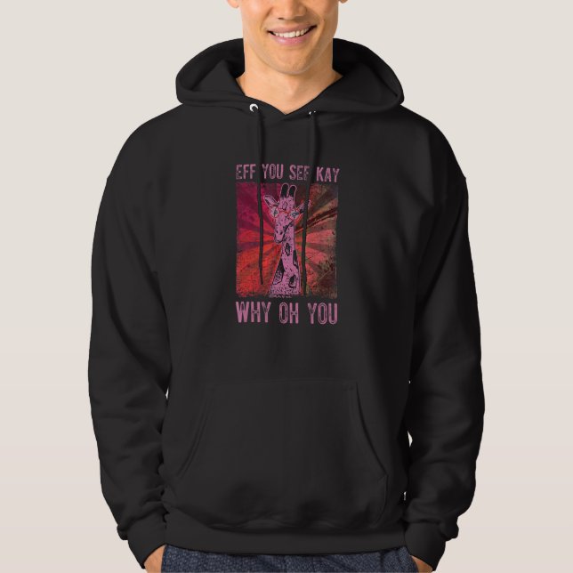 Coole Giraffe mit Brille Hoodie (Vorderseite)