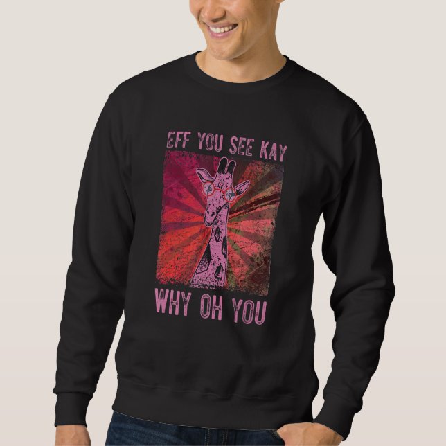 Coole Giraffe mit Brille Sweatshirt (Vorderseite)