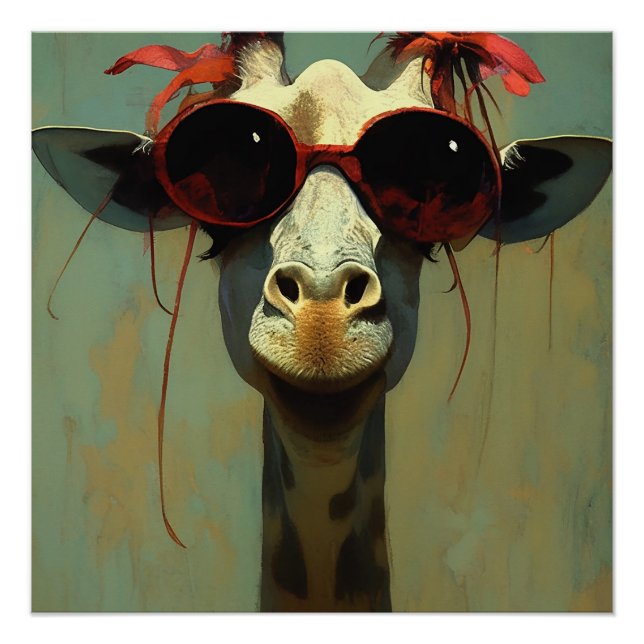 Coole Giraffe Poster (Vorderseite)