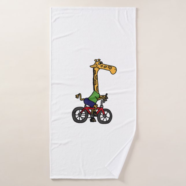 Coole Giraffe Reitrad Badehandtuch (Badehandtuch)