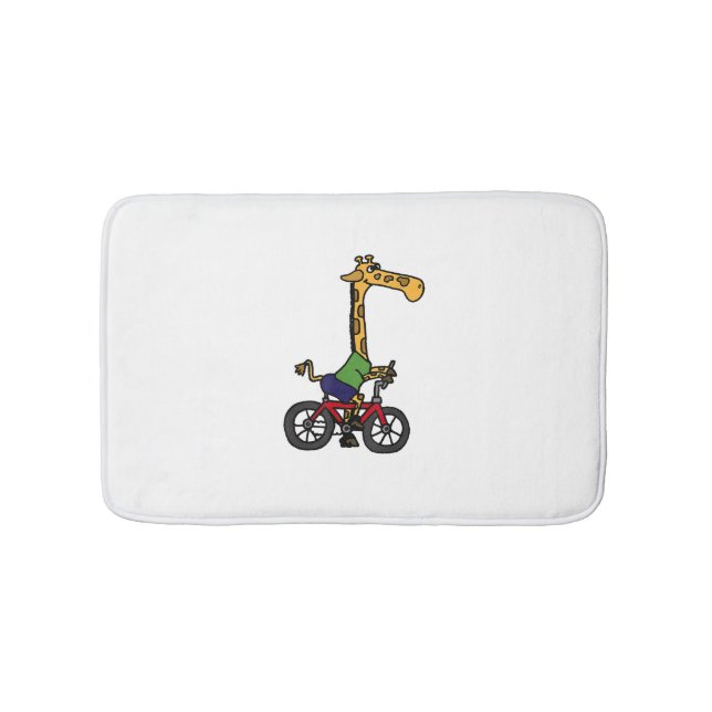 Coole Giraffe Reitrad Badematte (Vorderseite)