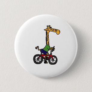 Coole Giraffe Reitrad Button